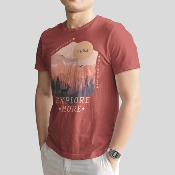 Boy Wearing T-Shirt Mockup Design PSD