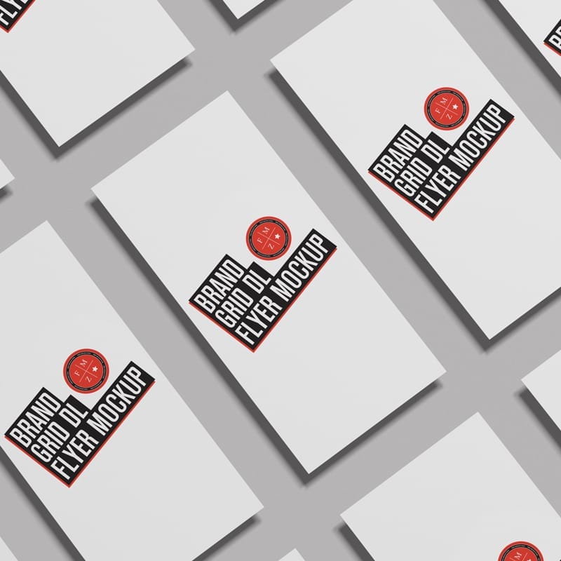 Brand Grid Dl Flyer Mockup PSD