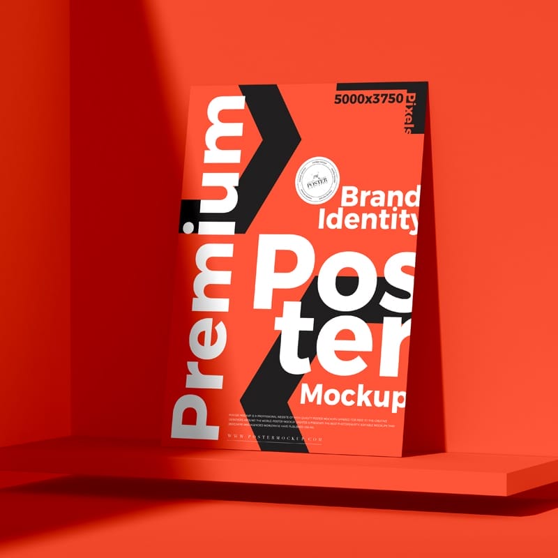 Brand Identity A3 Poster Mockup Template