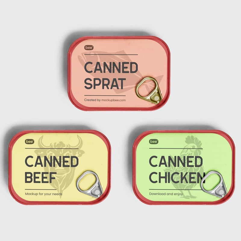 Canned Food Mockup PSD