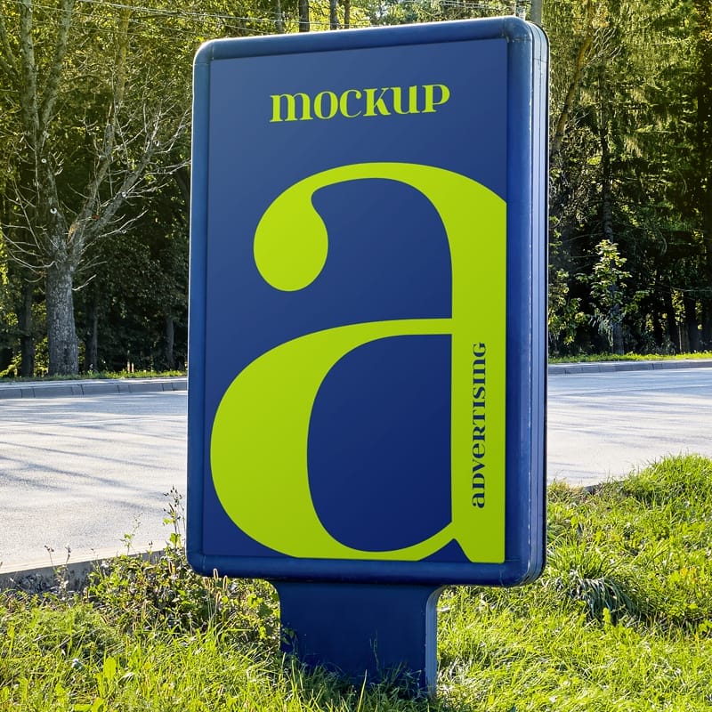 City Light Outdoor Advertising Mockup PSD