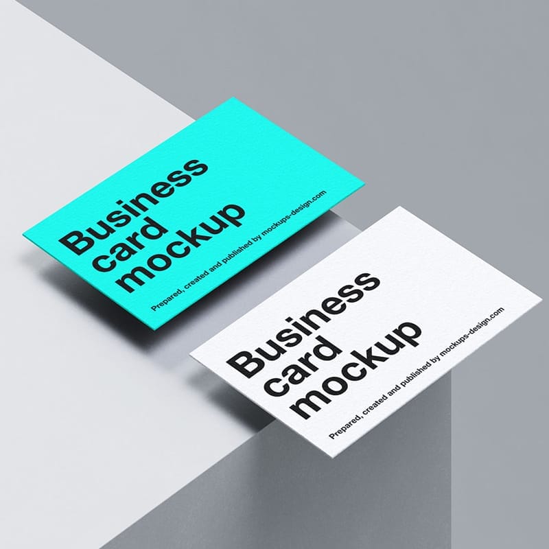 Clean and Minimal Business Cards Mockup