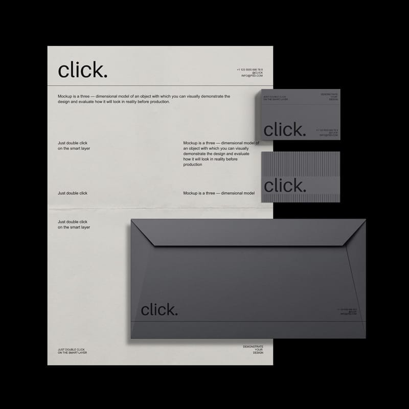 Click Brand Identity Mockup
