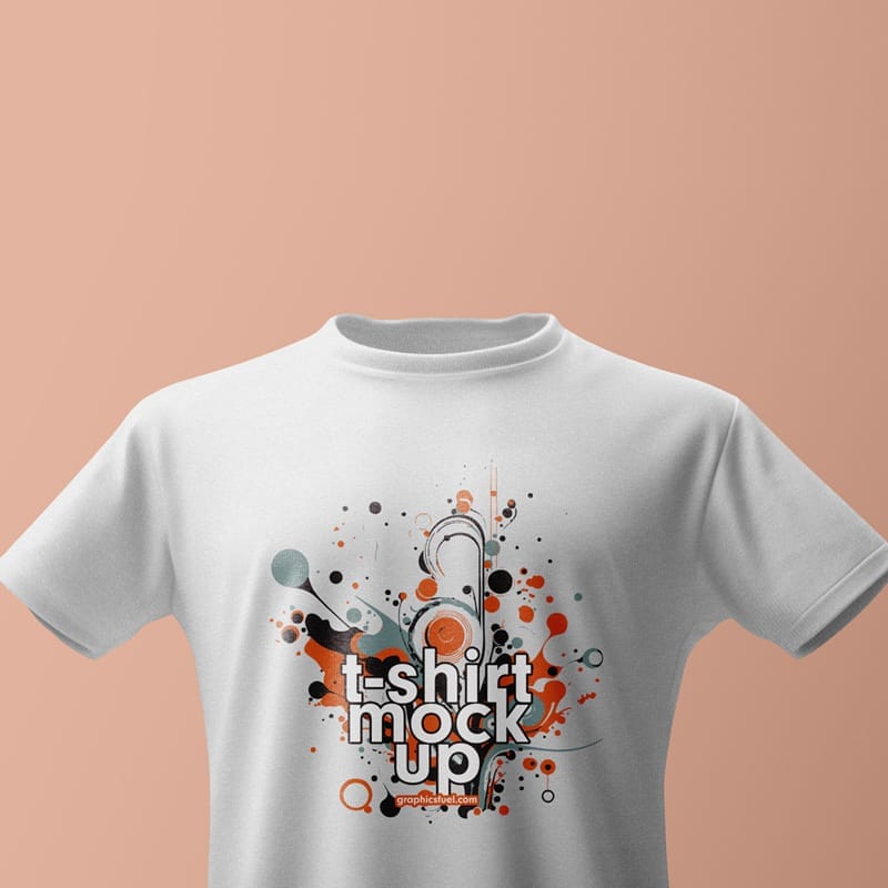 Closeup T-shirt Mockup Template PSD