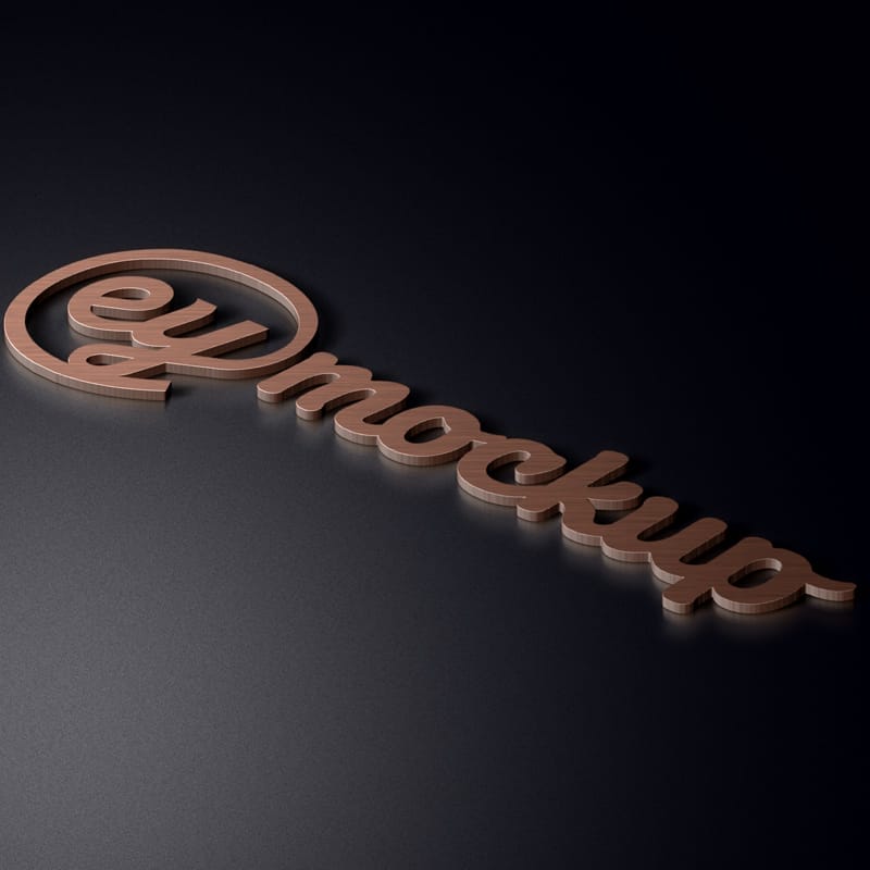 Copper 3D Logo Mockup