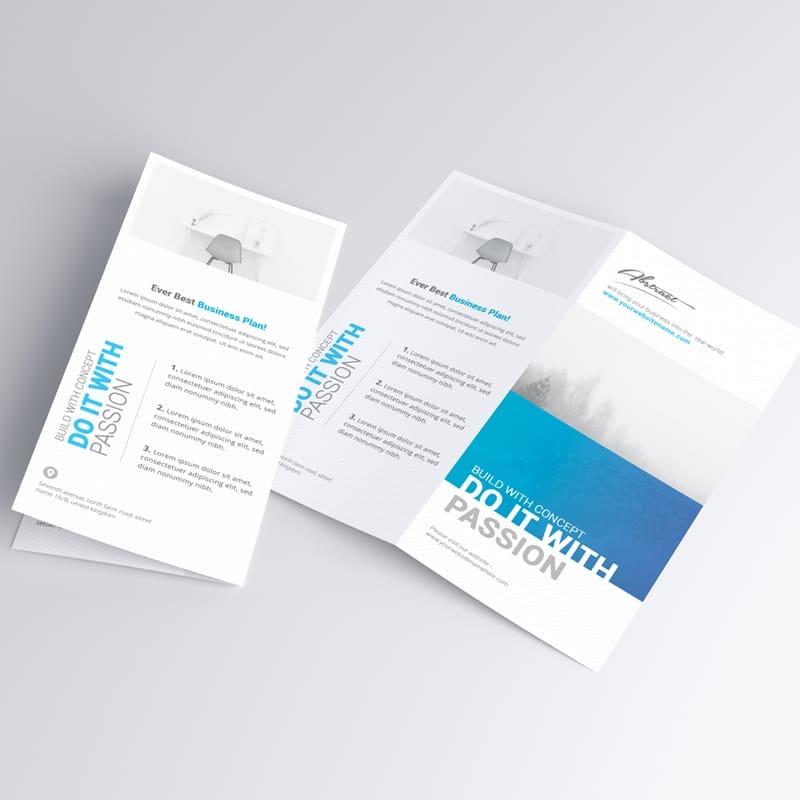 DL Bifold Brochure Mockup PSD