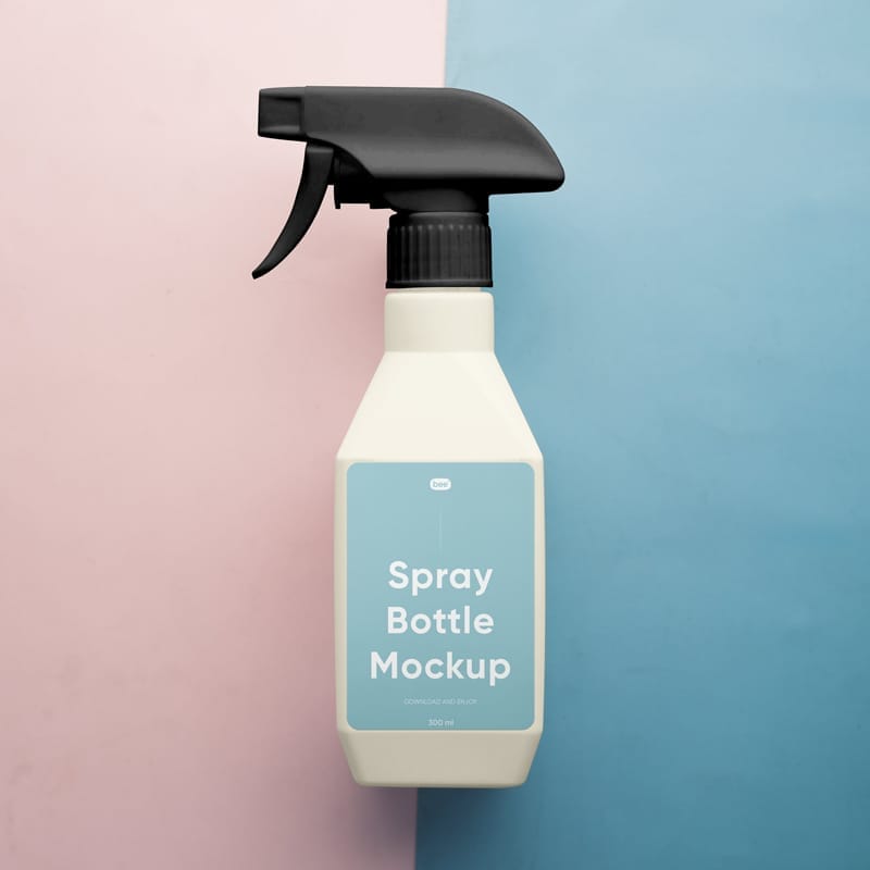 Detergent Spray Bottle Mockup