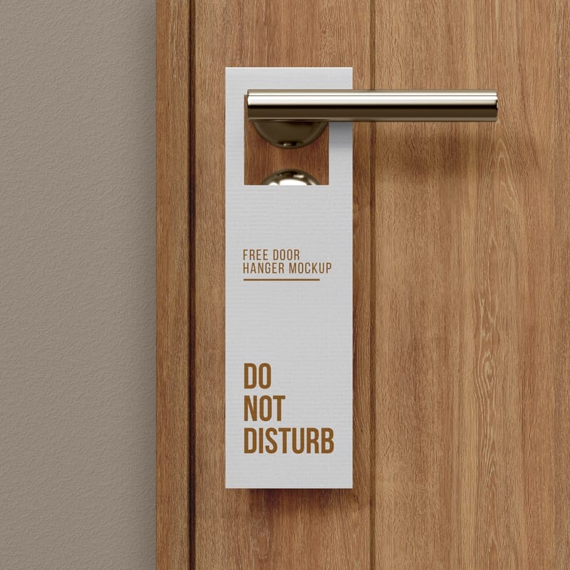 Door Hanger Mockup Template PSD