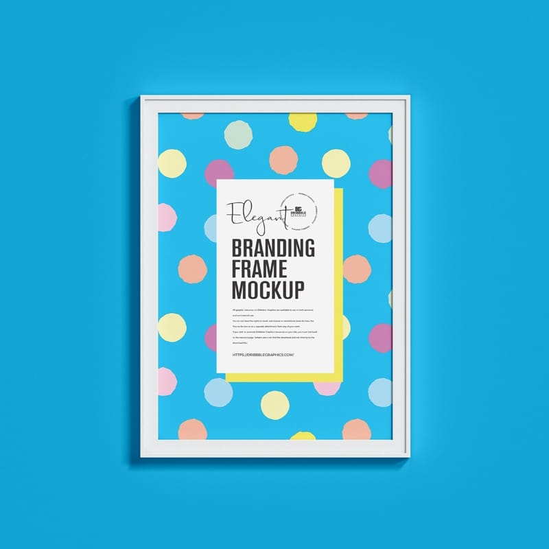 Elegant Branding Frame Mockup PSD