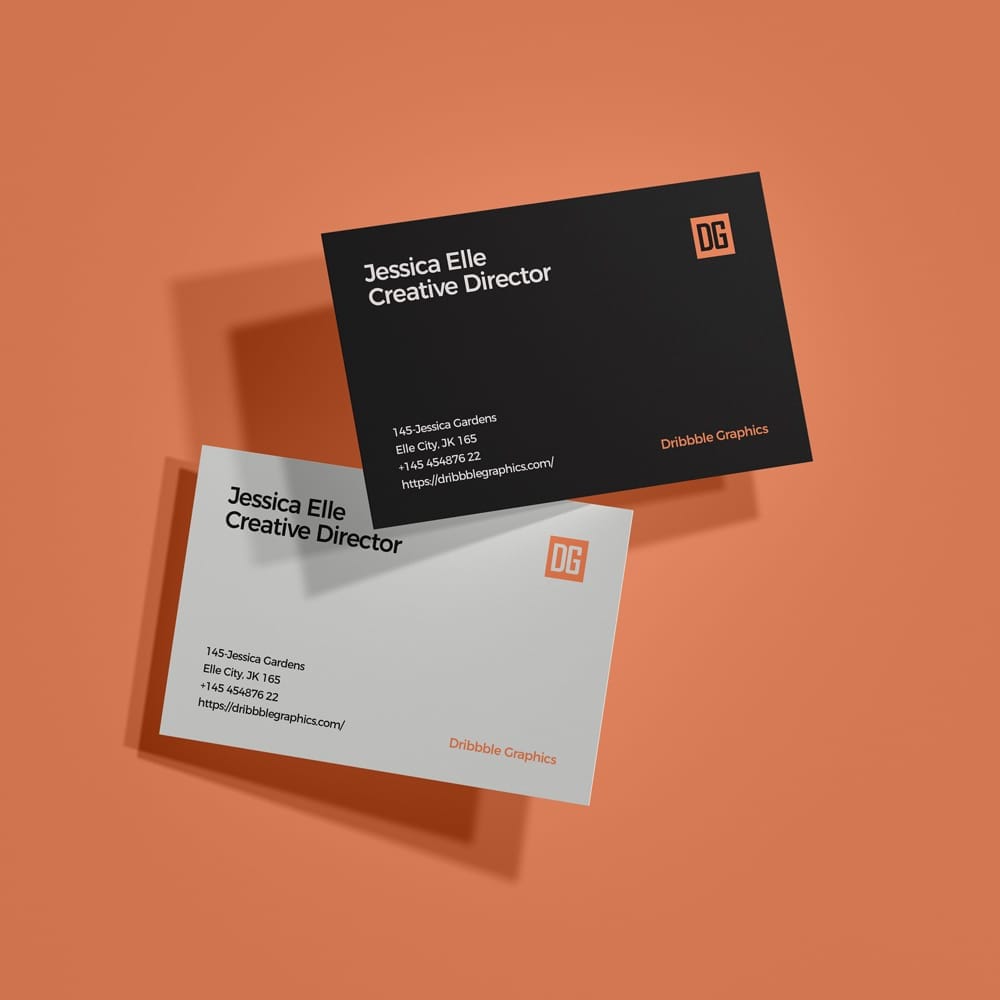 Free Brand Identity Business Card Mockup Template PSD