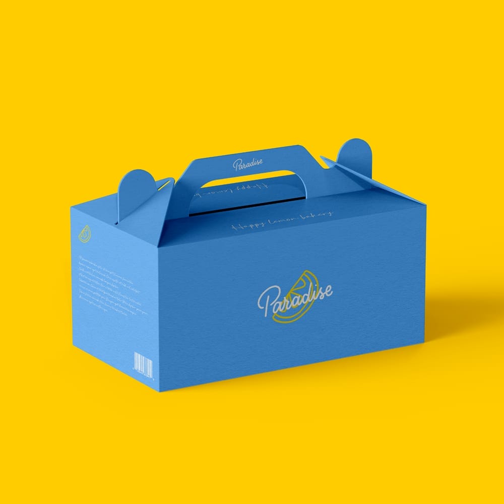 Free Cake Package Mockup PSD