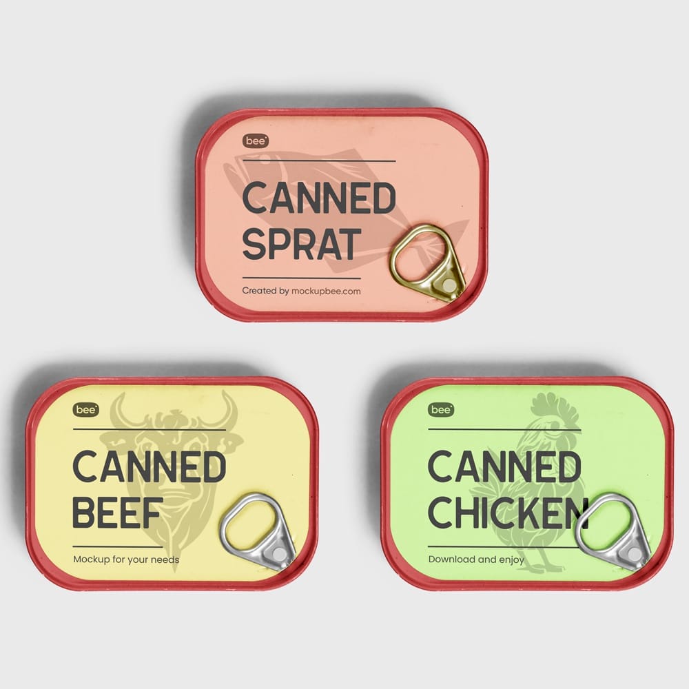 Free Canned Food Mockup PSD