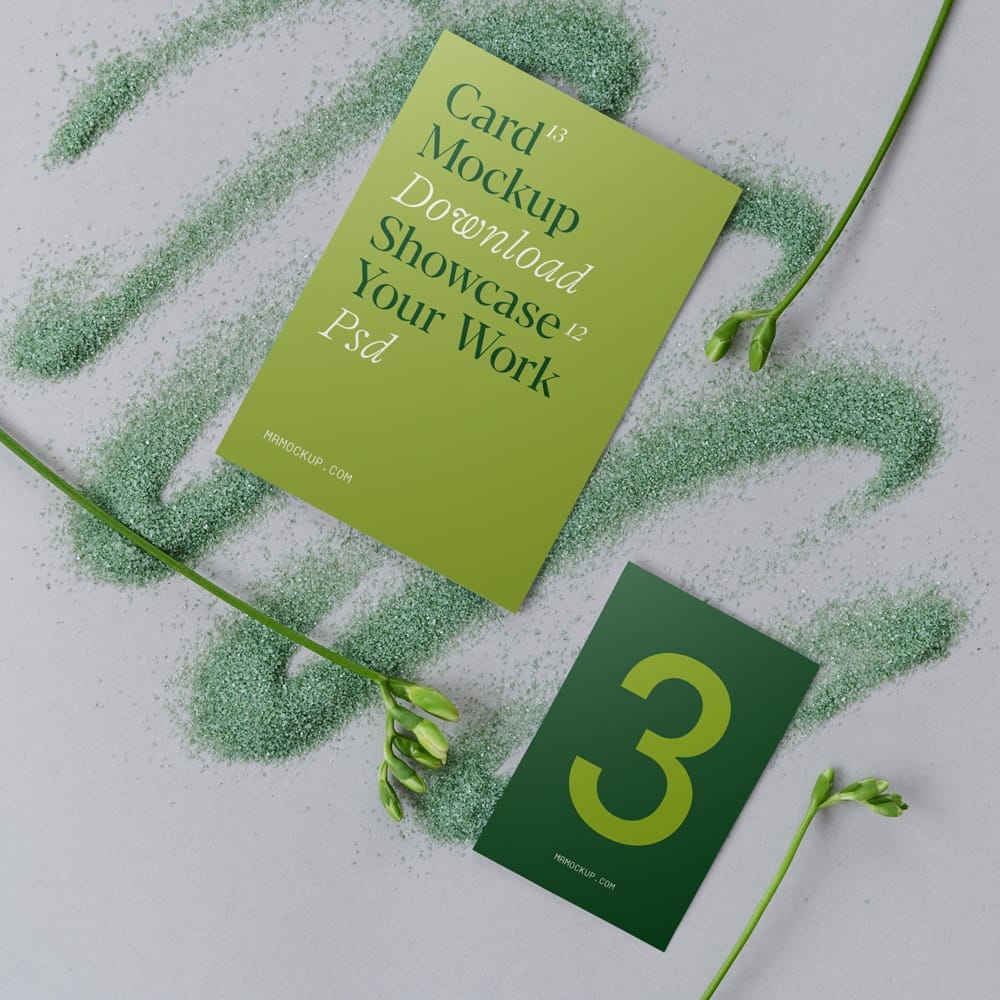 Free Cards Set Mockups PSD