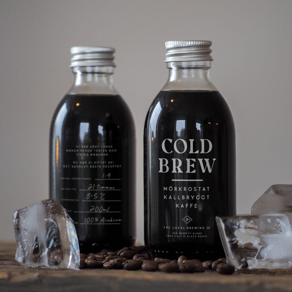 Free Cold Brew Bottle Mockup PSD
