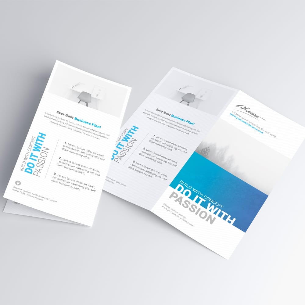 Free DL Bifold Brochure Mockup PSD