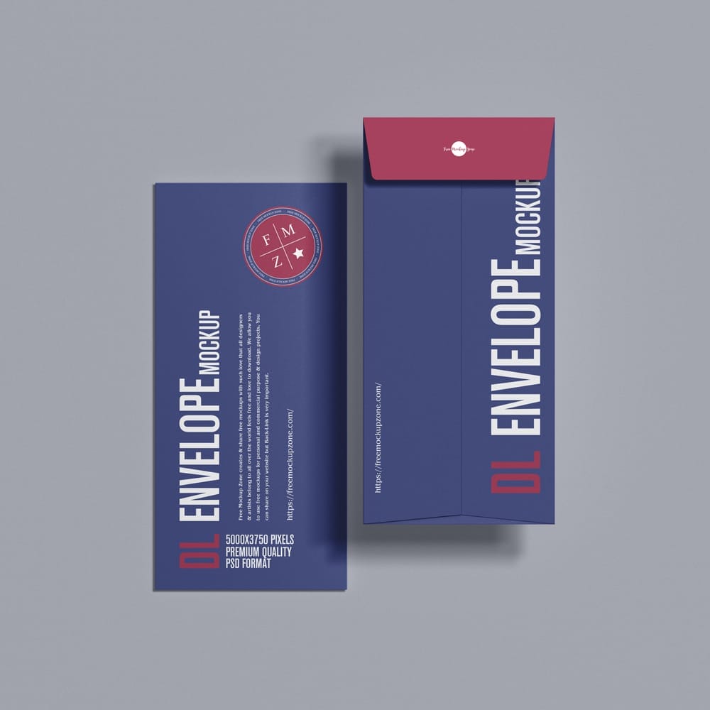 Free DL Envelope Mockup PSD