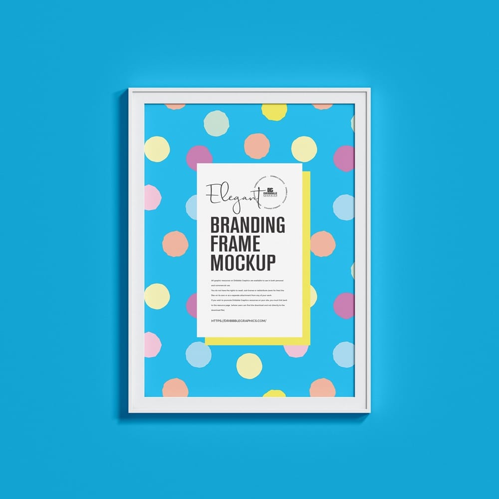 Free Elegant Branding Frame Mockup PSD