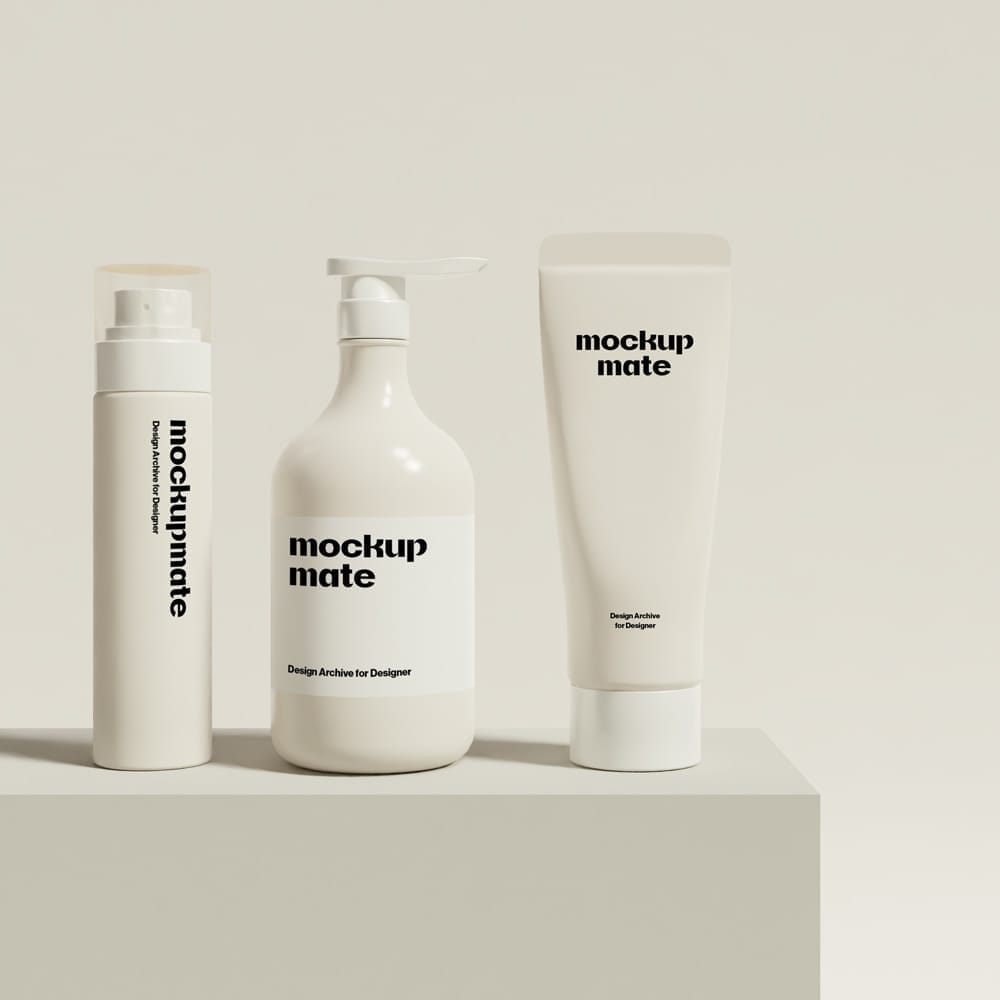 Free High-Quality Cosmetic Product Mockup Design PSD