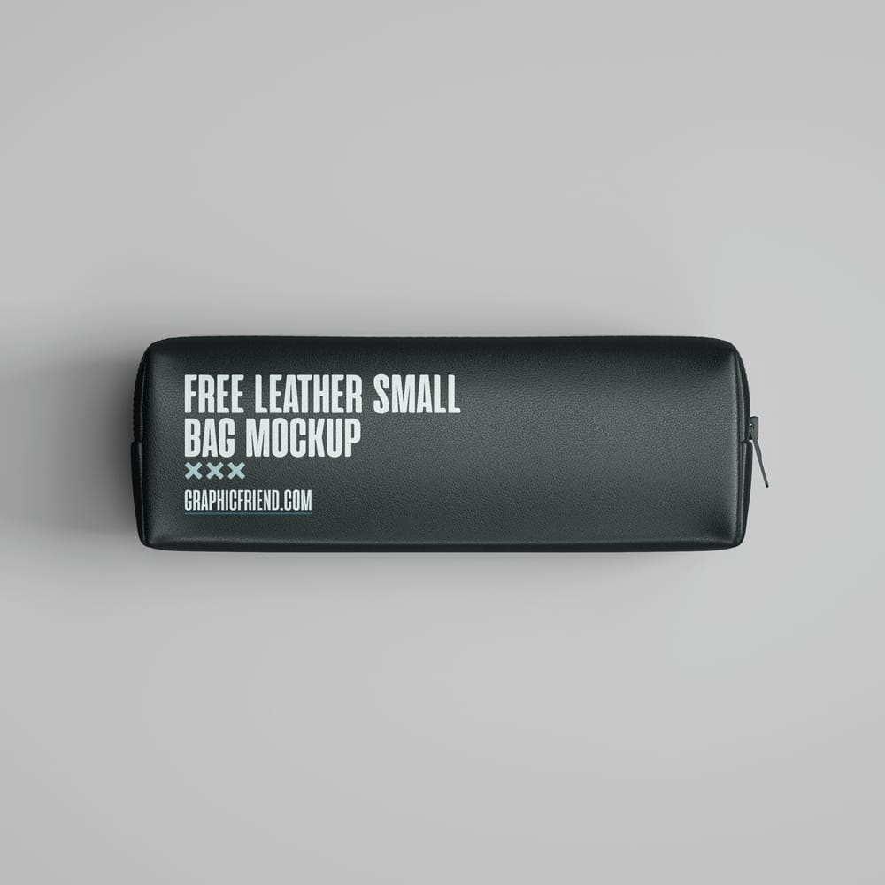 Free Leather Small Bag Mockup PSD
