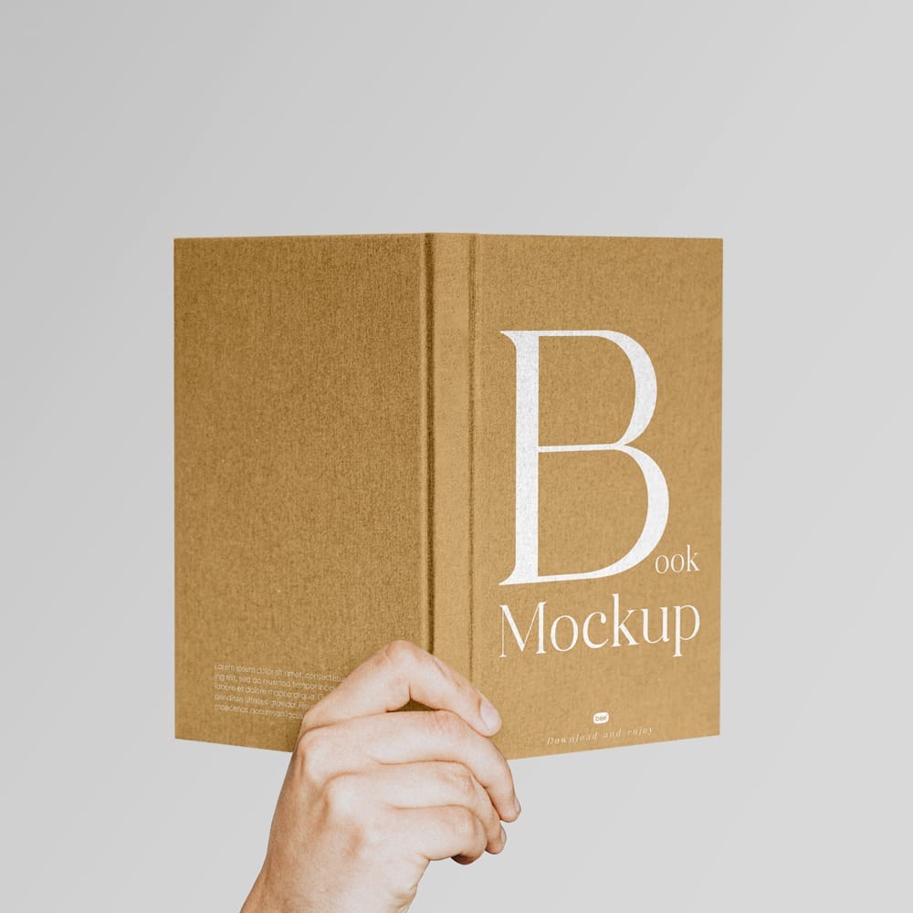 Free Open Book Cover Mockup PSD
