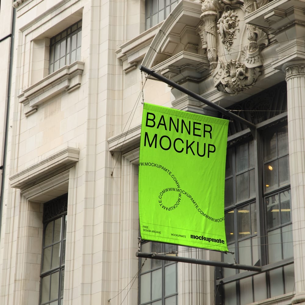 Free Outdoor Banner Mockup Design PSD