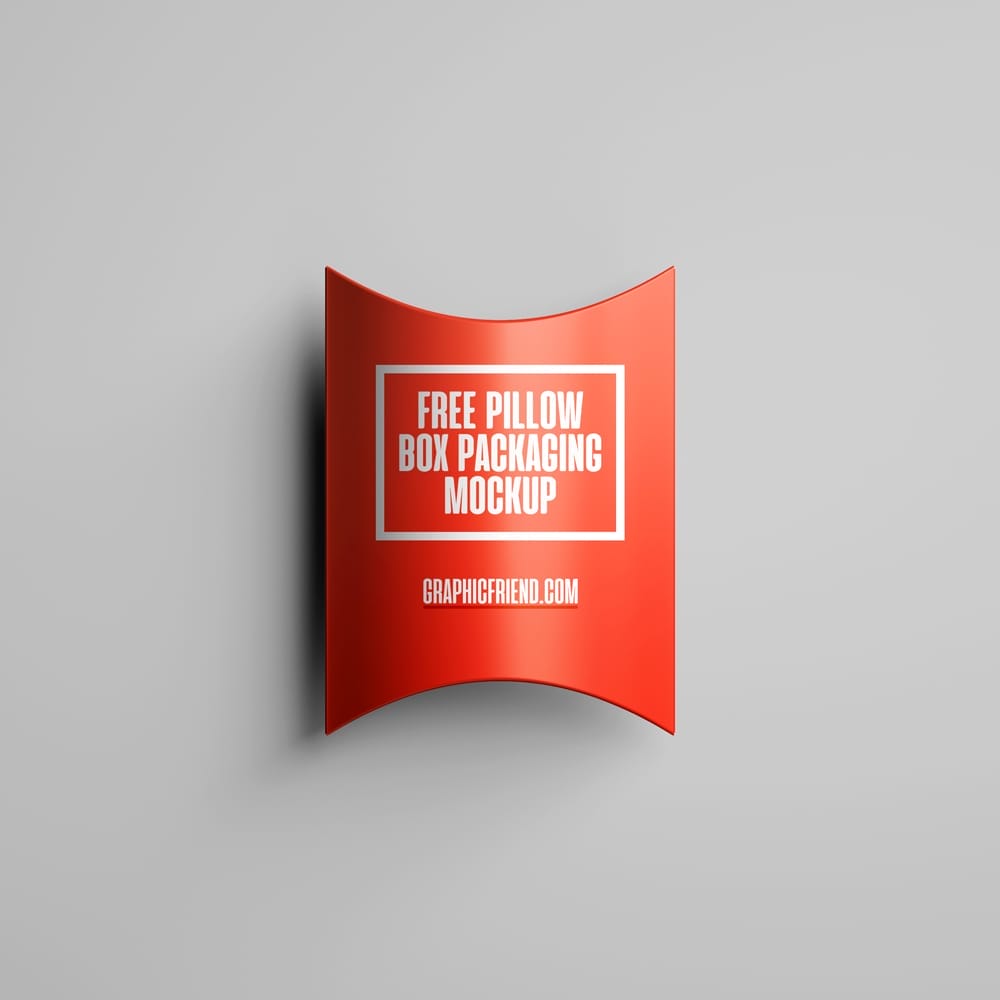 Free Pillow Box Packaging Mockup PSD