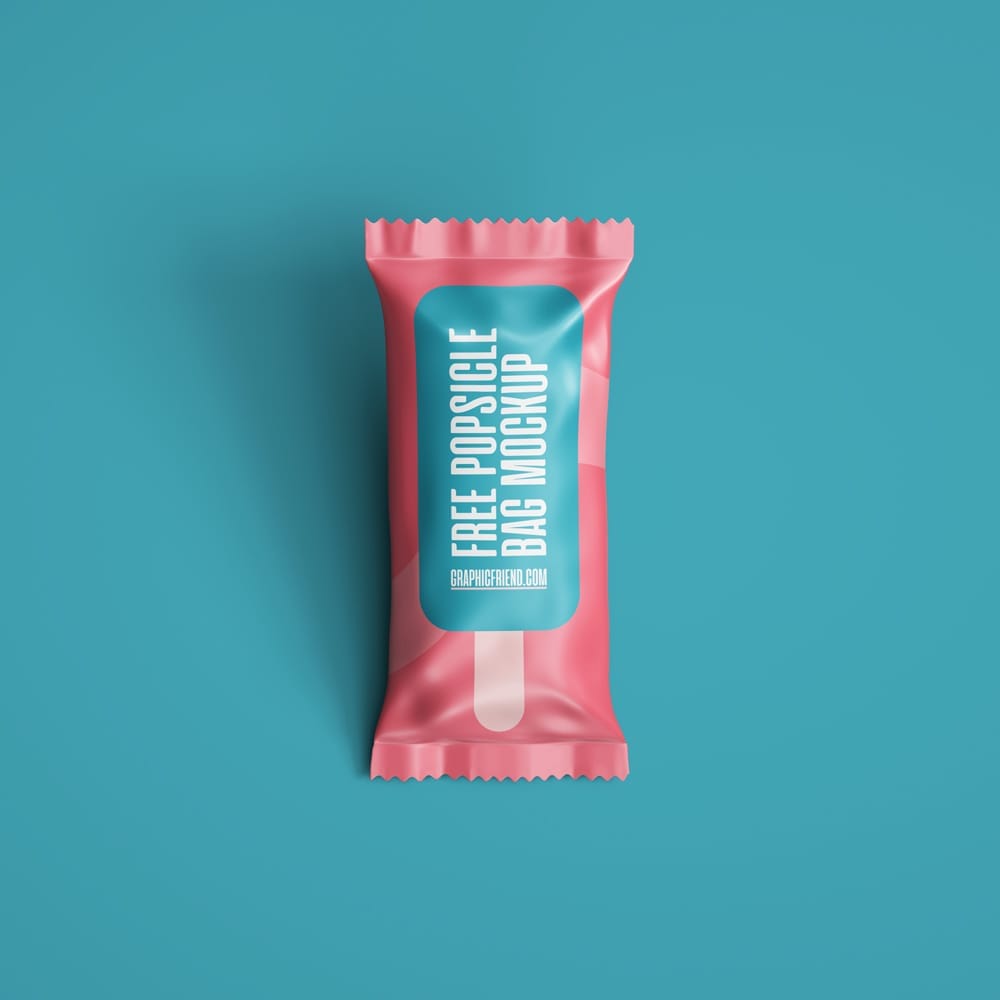 Free Popsicle Bag Mockup PSD