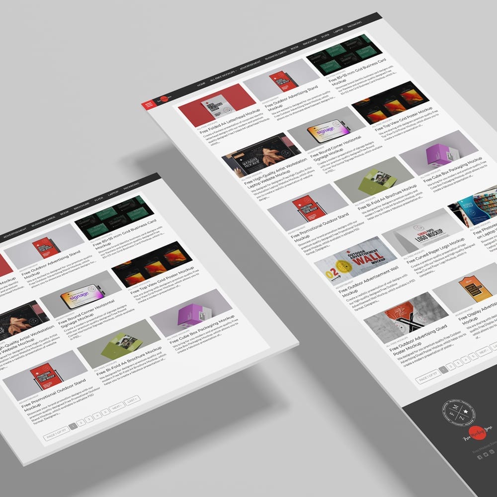 Free Premium Branding Website Mockup Template PSD