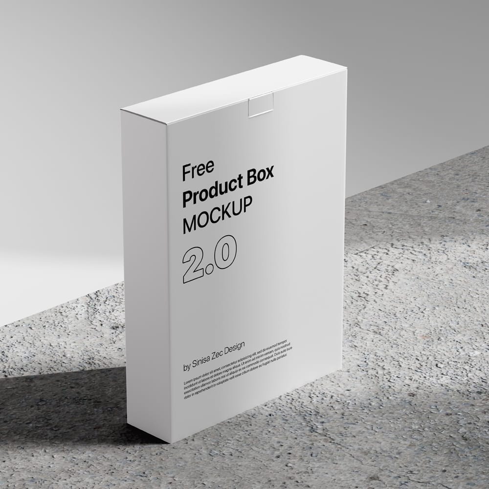 Free Product Box Mockup PSD