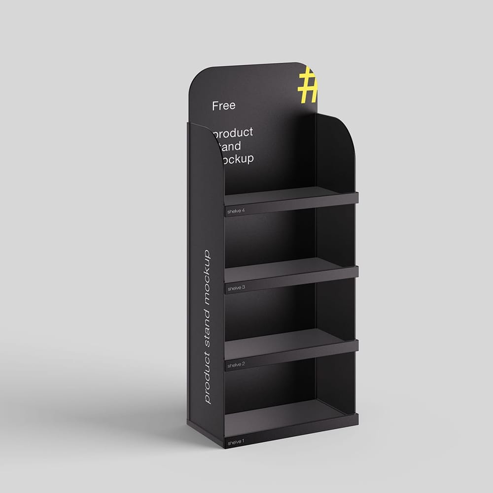 Free Products Stand Mockup PSD