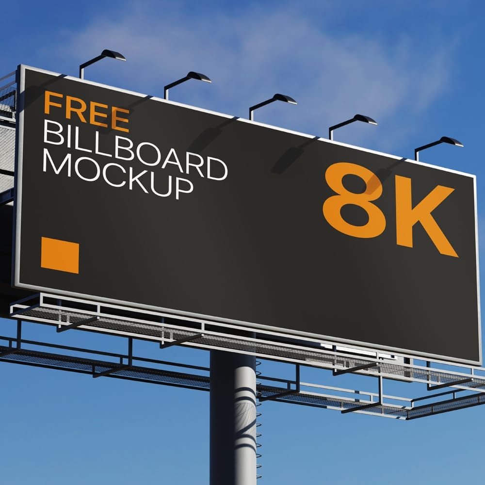 Free Realistic Billboard Mockup Template PSD