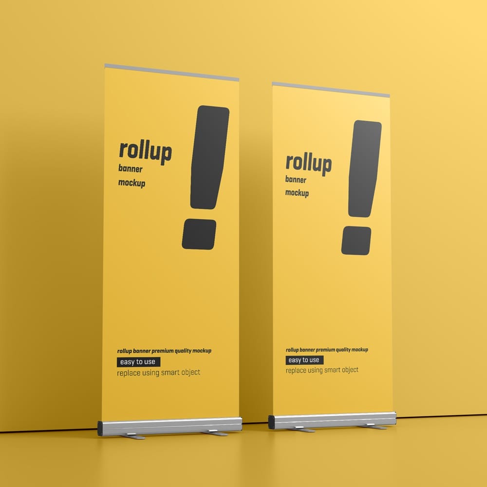 Free Rollup Banner Mockup PSD