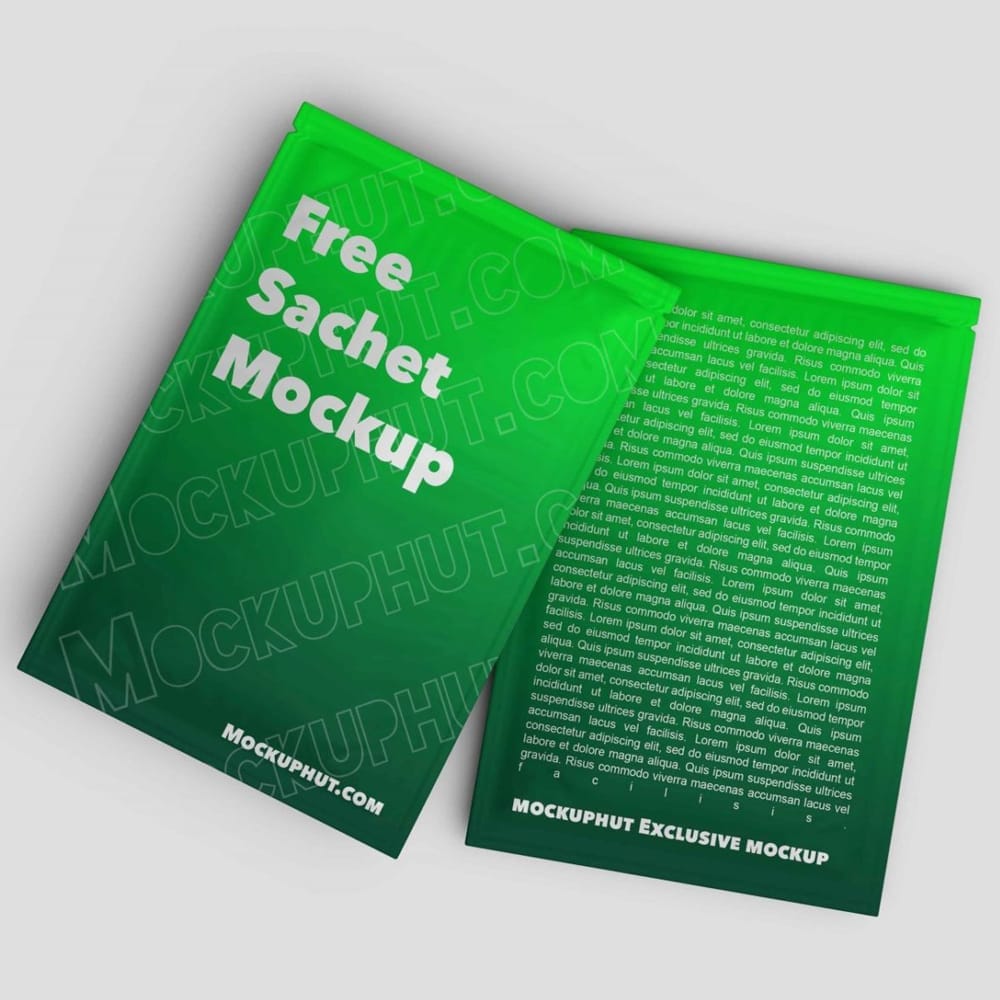 Free Sachet Mockup Template PSD