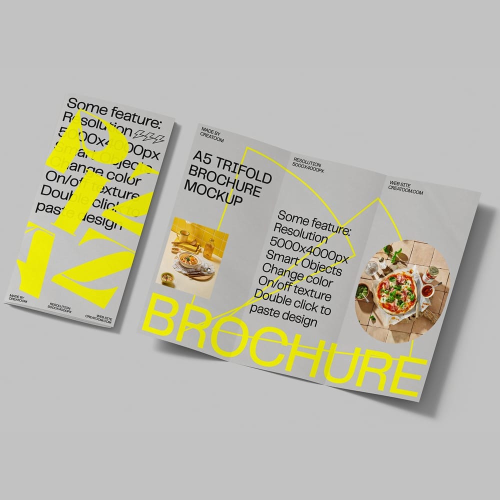 Free Scene With Brochure Mockup PSD