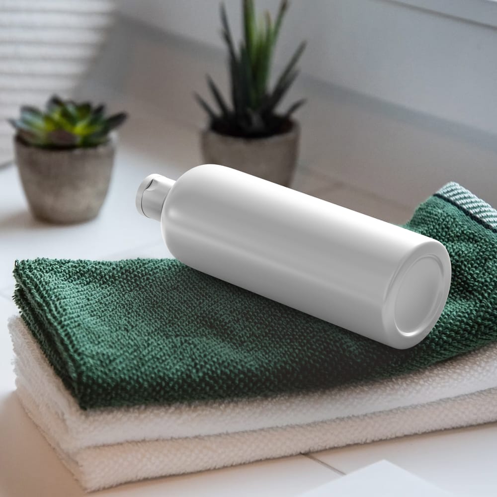 Free Shampoo Bottle Packaging Mockup PSD