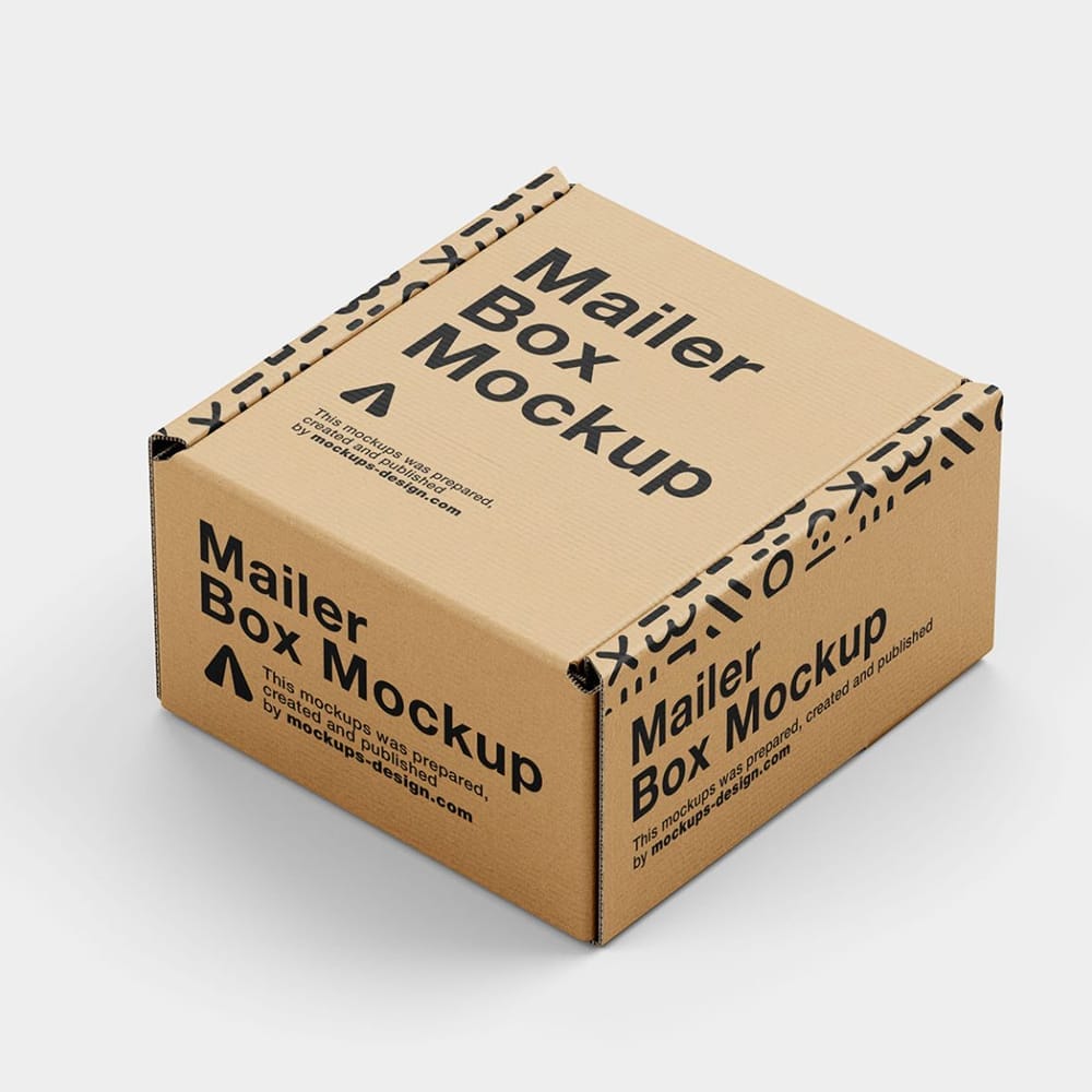Free Small Mailer Box Mockup PSD