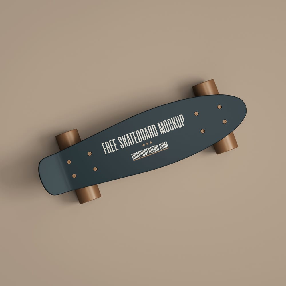 Free Small Skateboard Mockup PSD