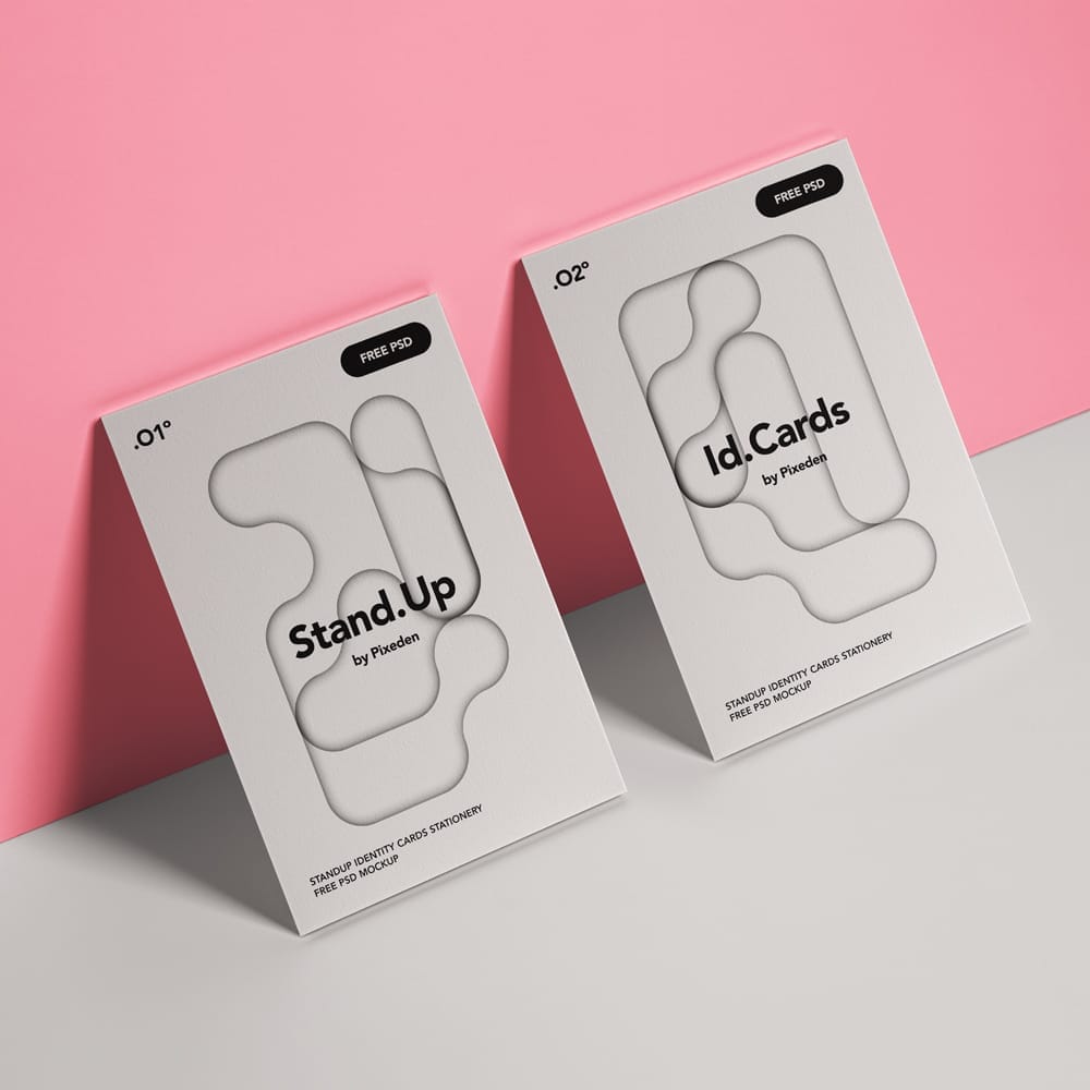 Free Stationery Identity Card Mockup PSD