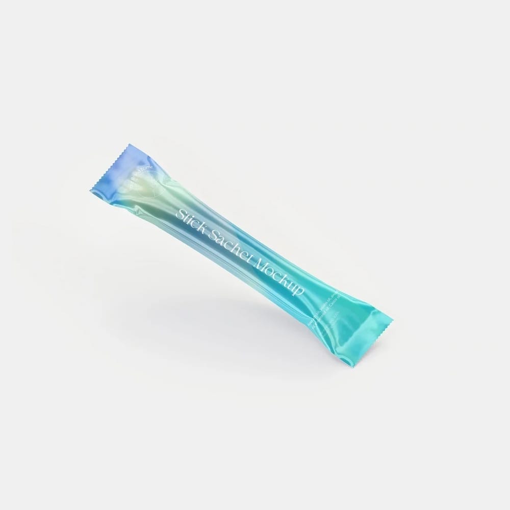 Free Stick Sachet Packaging Mockup PSD