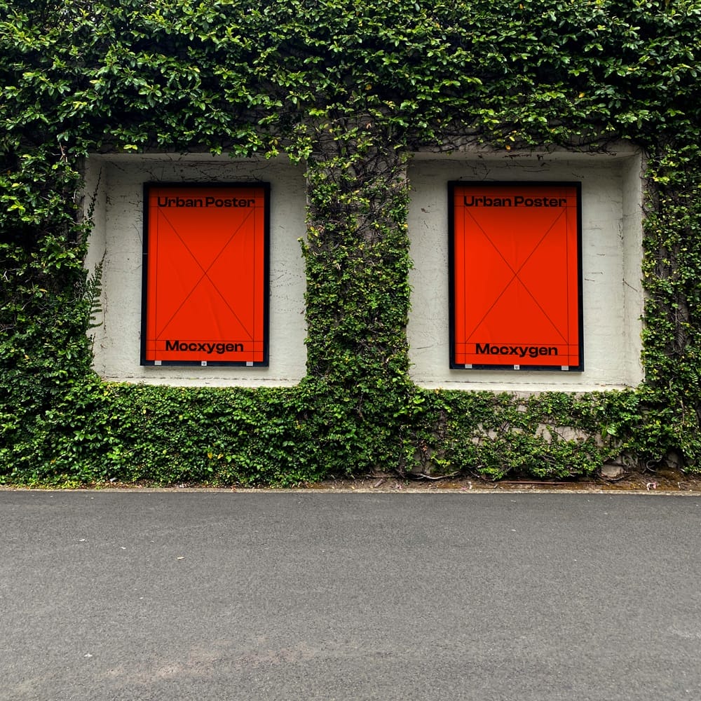 Free Urban Poster Mockup Template PSD