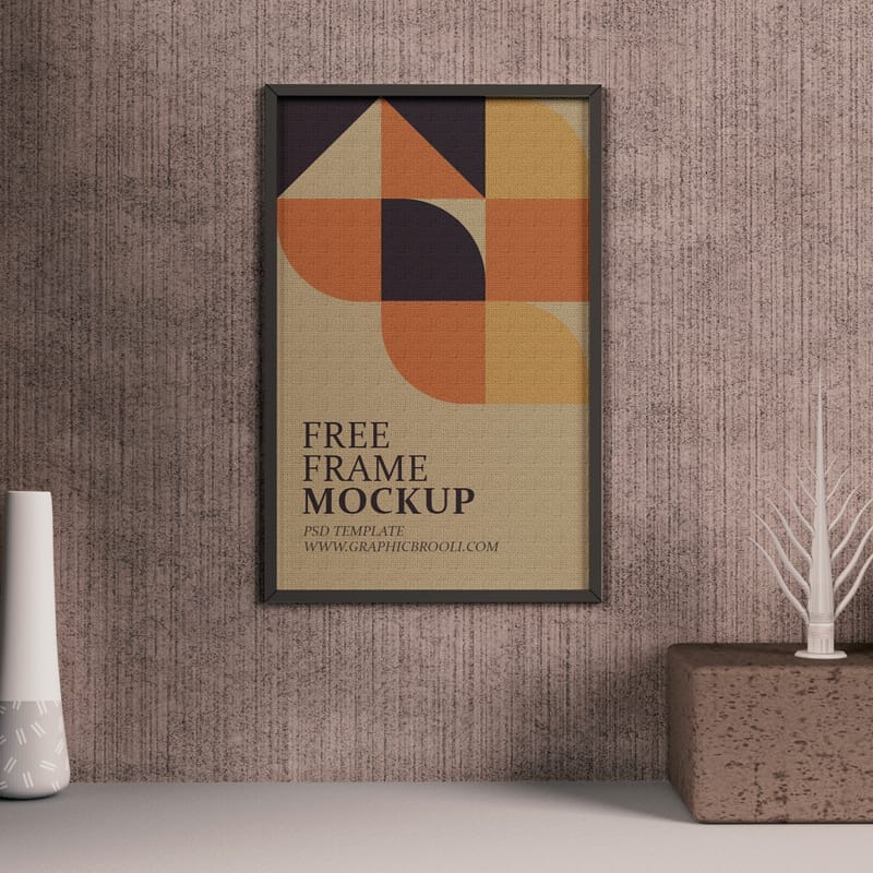 Front View Frame Mockup PSD