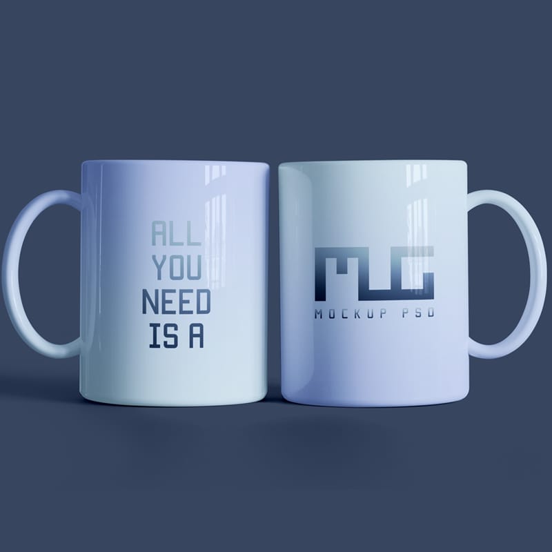 Front and Back Coffee Mug Mockup