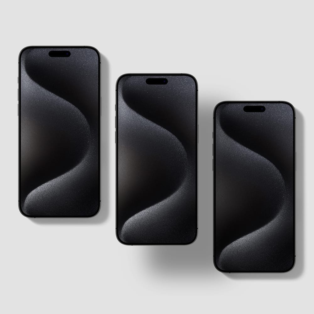 Iphone 15 Pro On White Background Top View