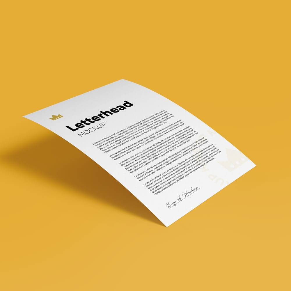 Letterhead Flyer A4 Premium Mockup PSD