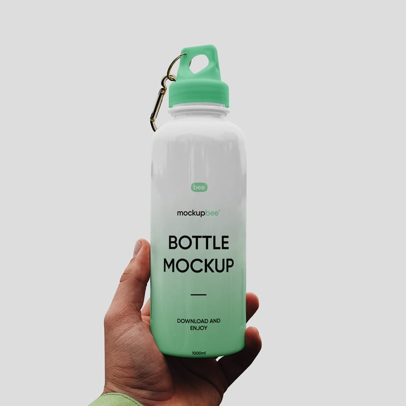 Metal Bottle Mockup PSD