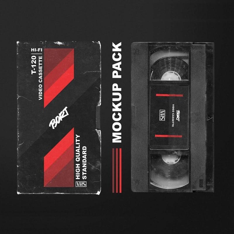 Old VHS Mockup Pack PSD