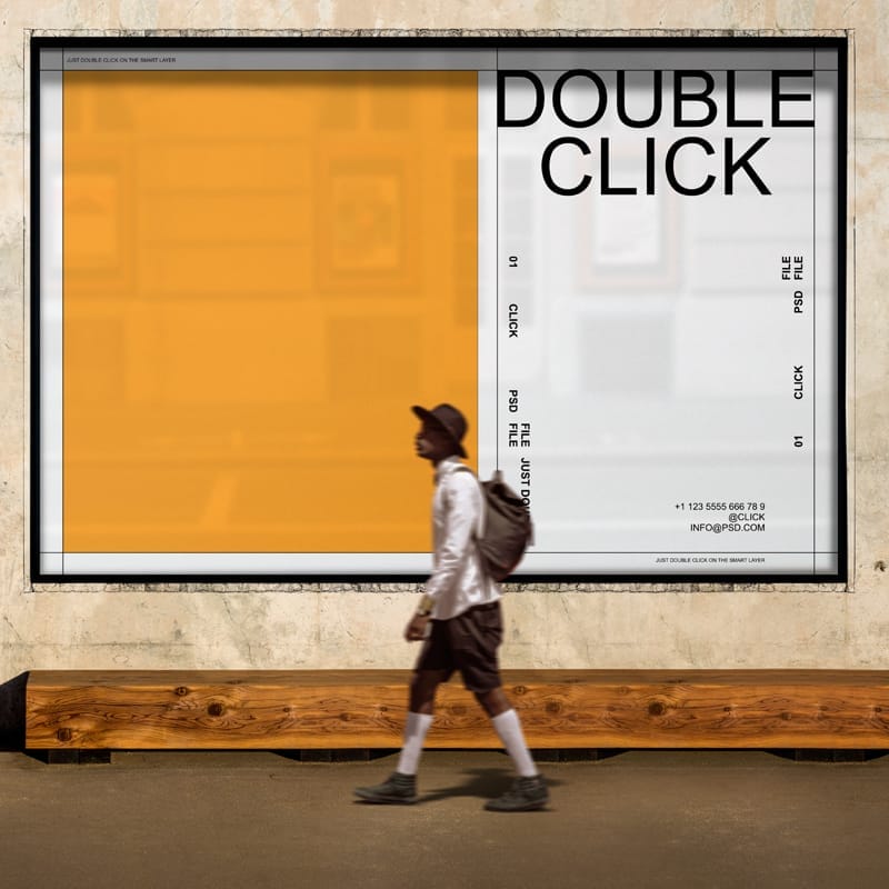 Outdoor Advertising Mockup Template PSD