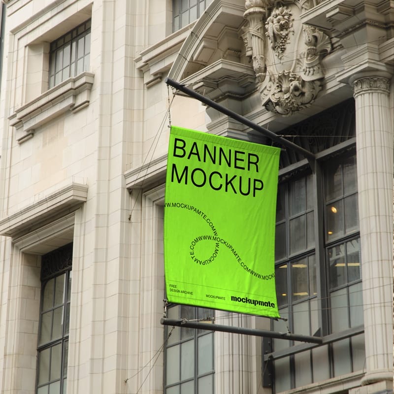 Outdoor Banner Mockup Design PSD