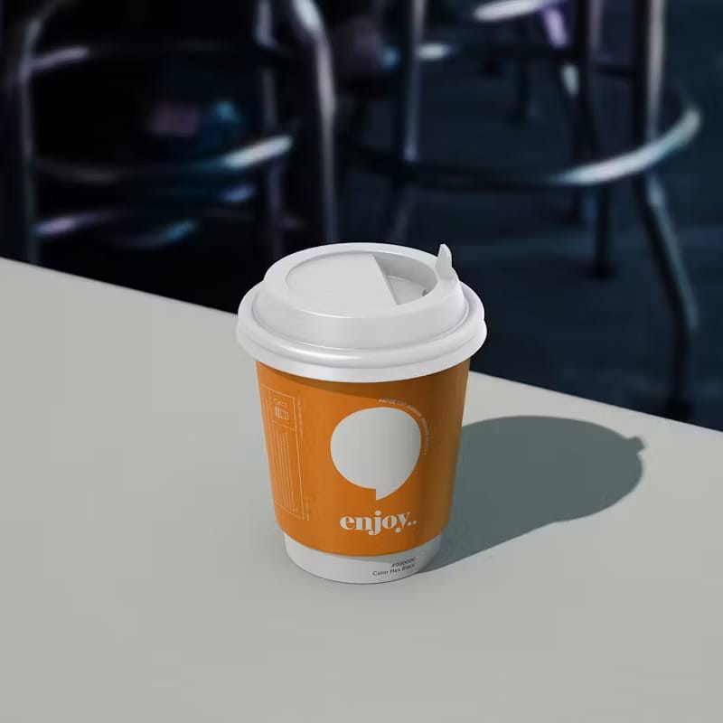 Paper Cup 8oz 250ml Mockup