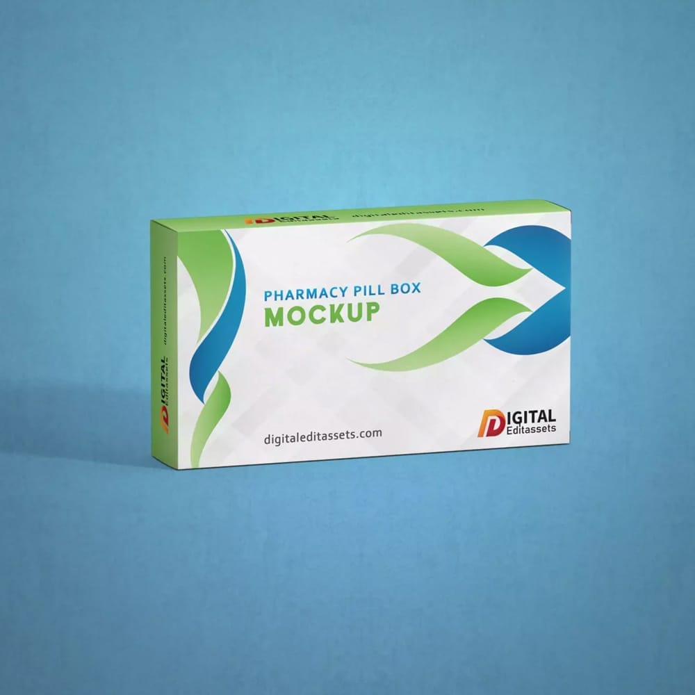 Pharmacy Pill Box Mockup PSD